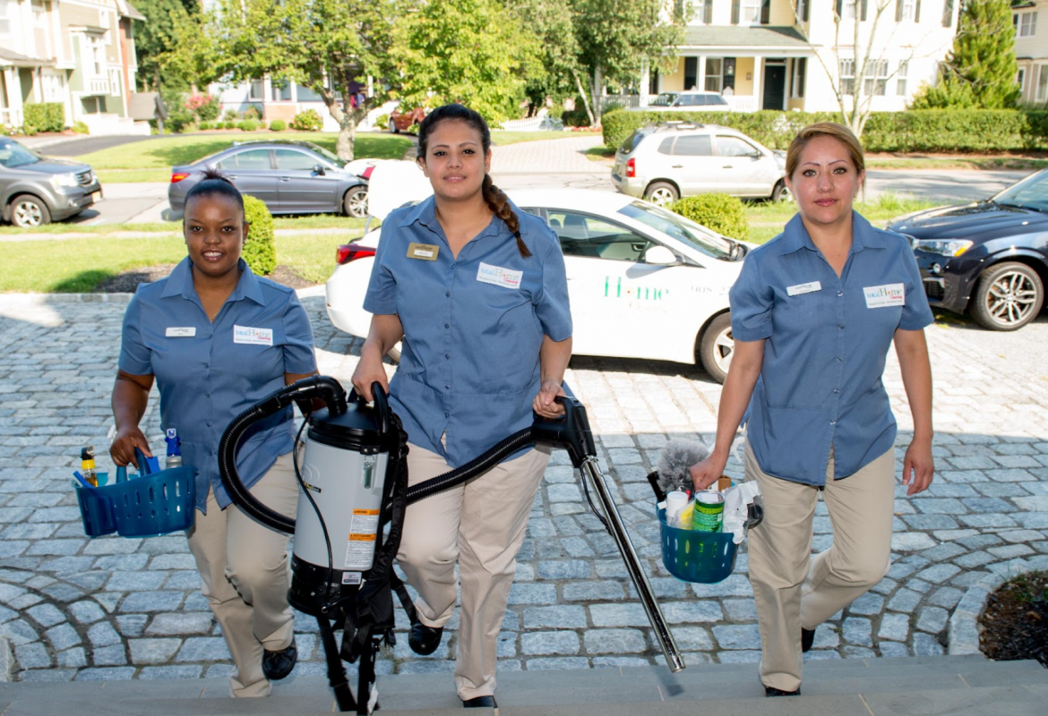 Cleaning staff arrives at your doorstep